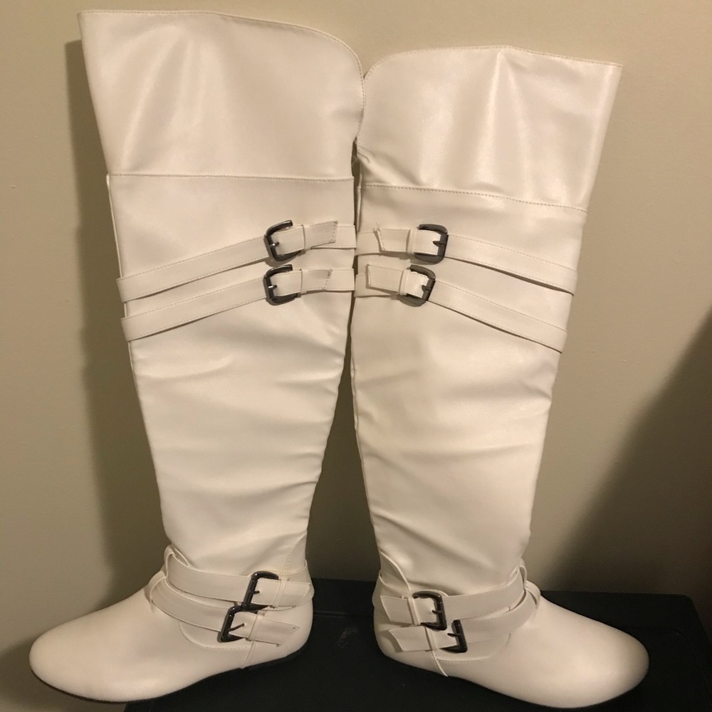 White Over the Knee Boots